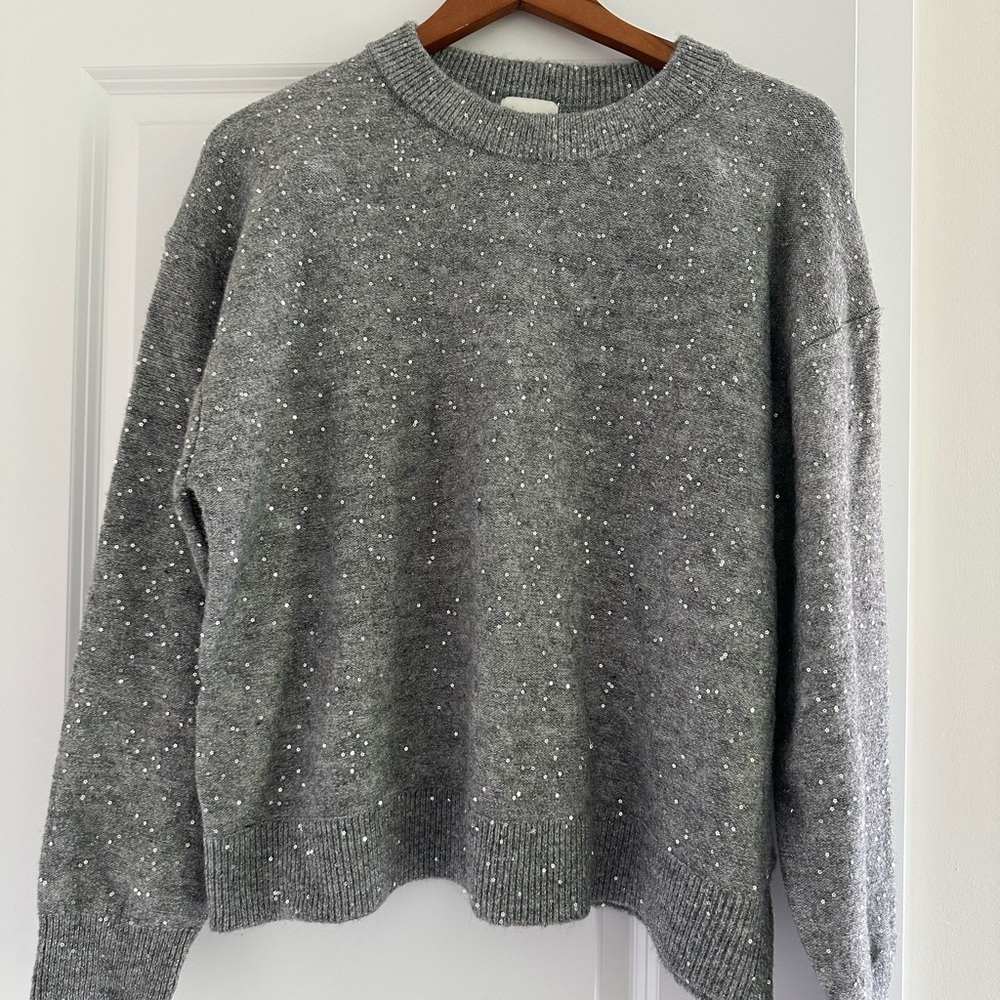 Gray oversize sparkly Sweater size M